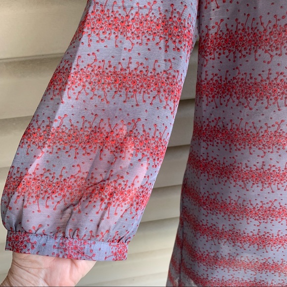 •Emmelee• Print Chiffon Shift Mini Dress - Size Medium - Picture 5 of 8